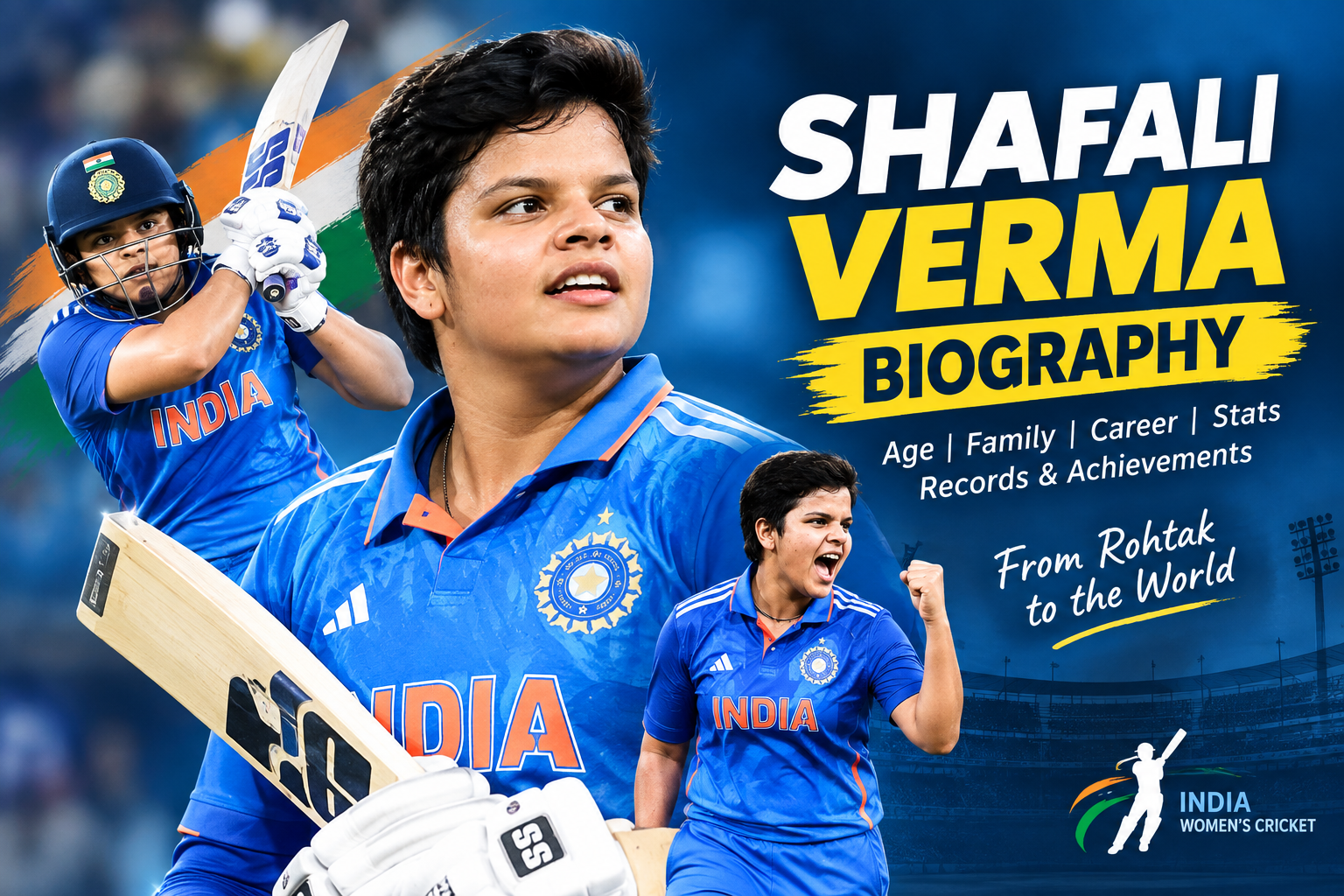 Shafali Verma biography – Indian women’s cricket team opener batting in action